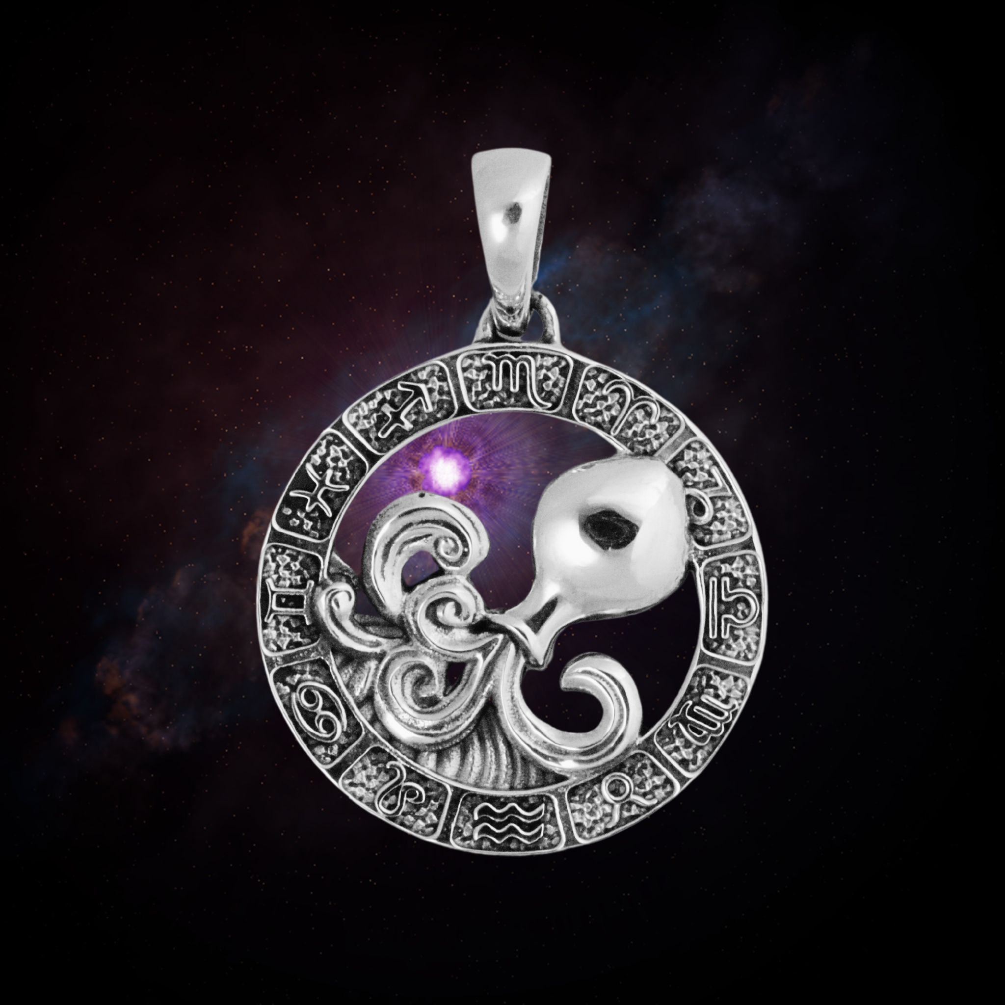 AQUARIUS Silver Pendant