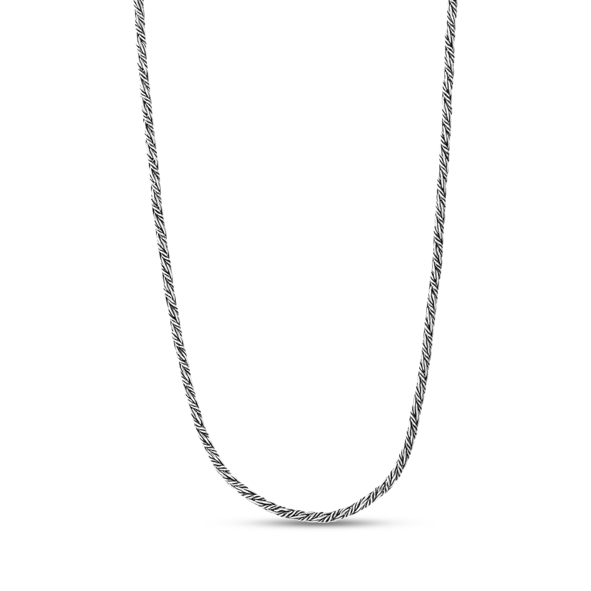 Bali Silver Necklace (2.5 mm) with hook clasp