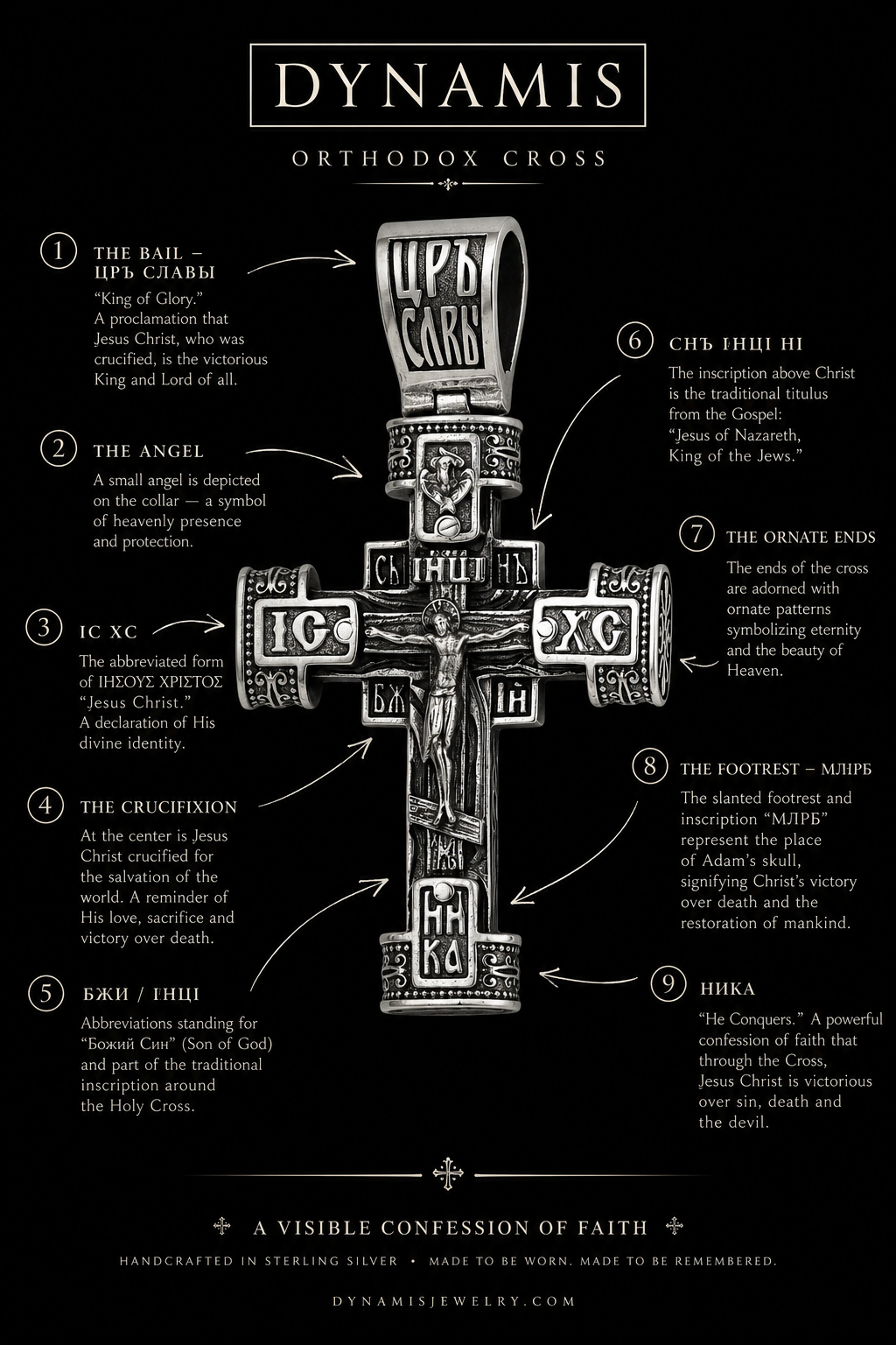 18k Yellow Gold Cross "King of Glory" 014 - image 3