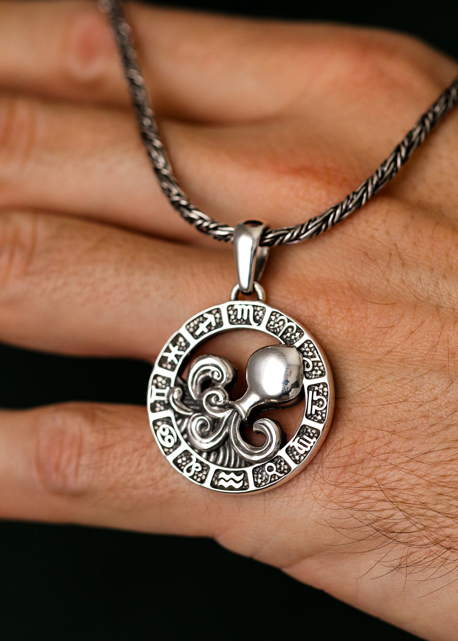 AQUARIUS Silver Pendant - image 5