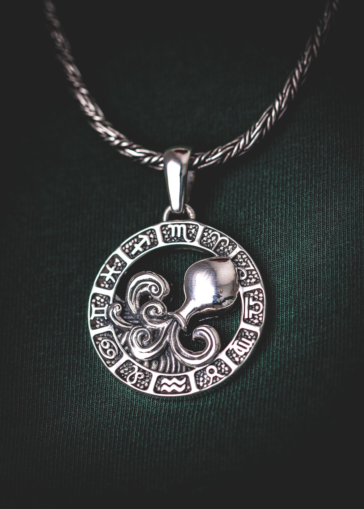AQUARIUS Silver Pendant - image 3