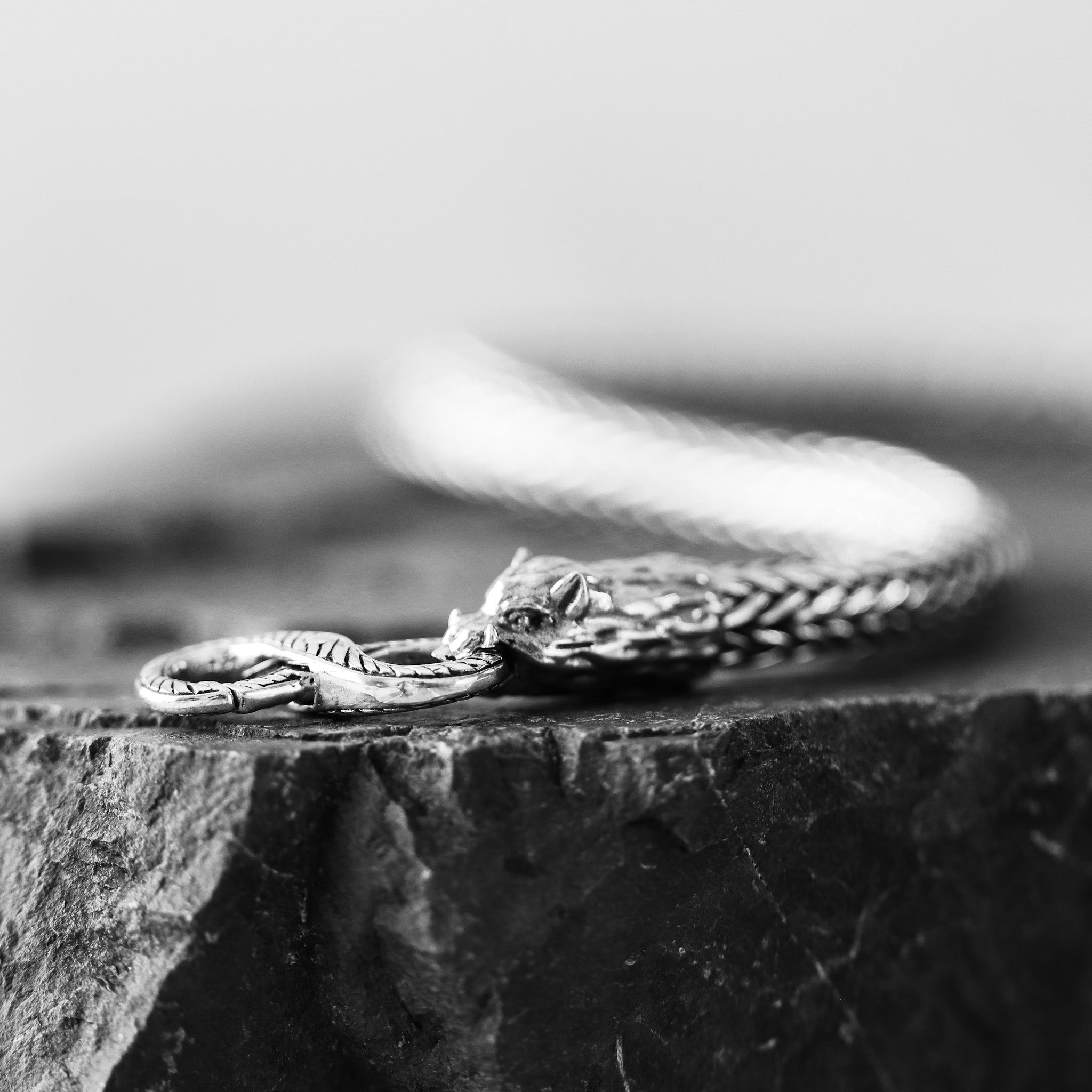 Boar Silver Necklace - image 3