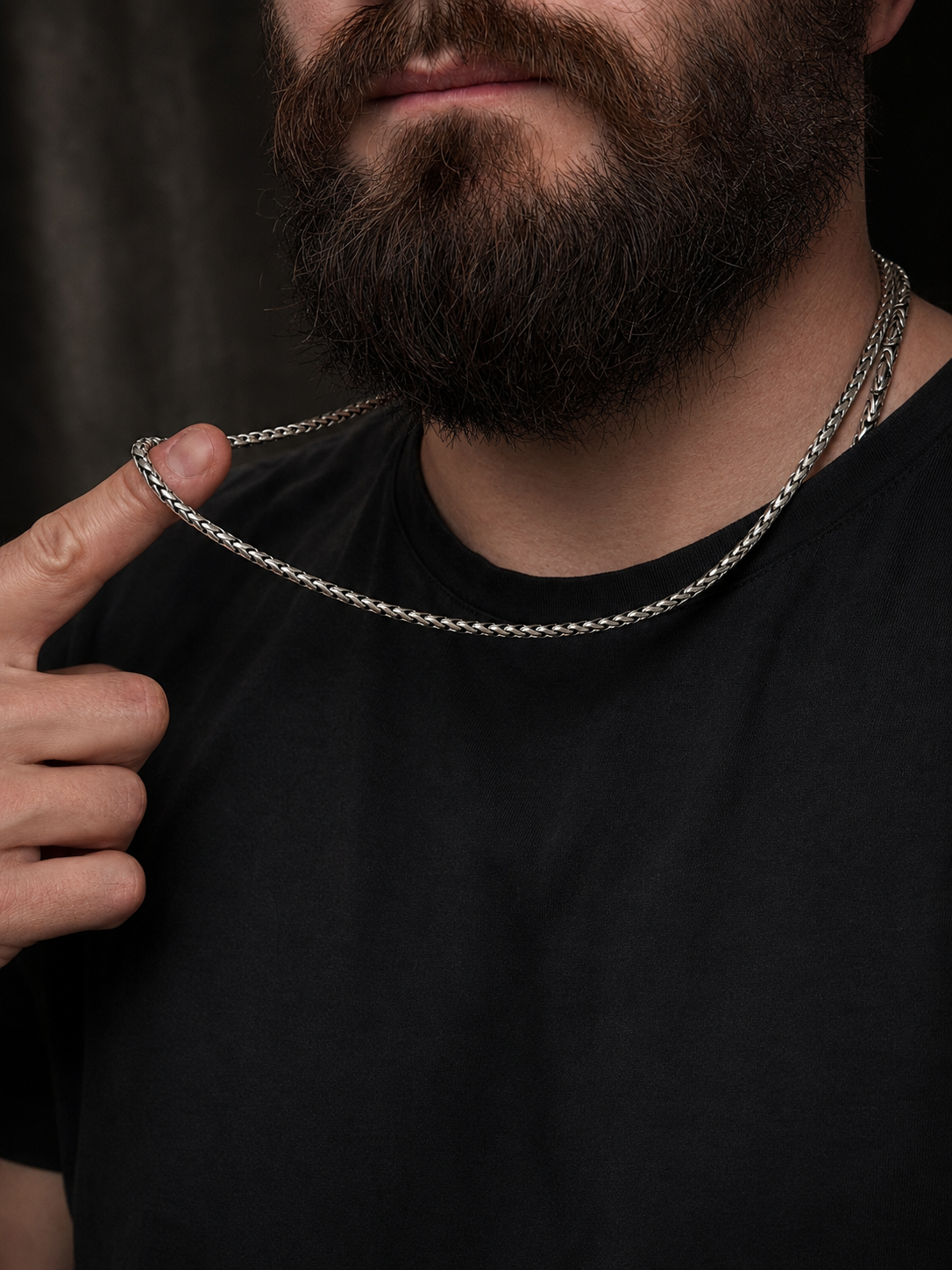 Bali Silver Necklace 4 mm - image 5
