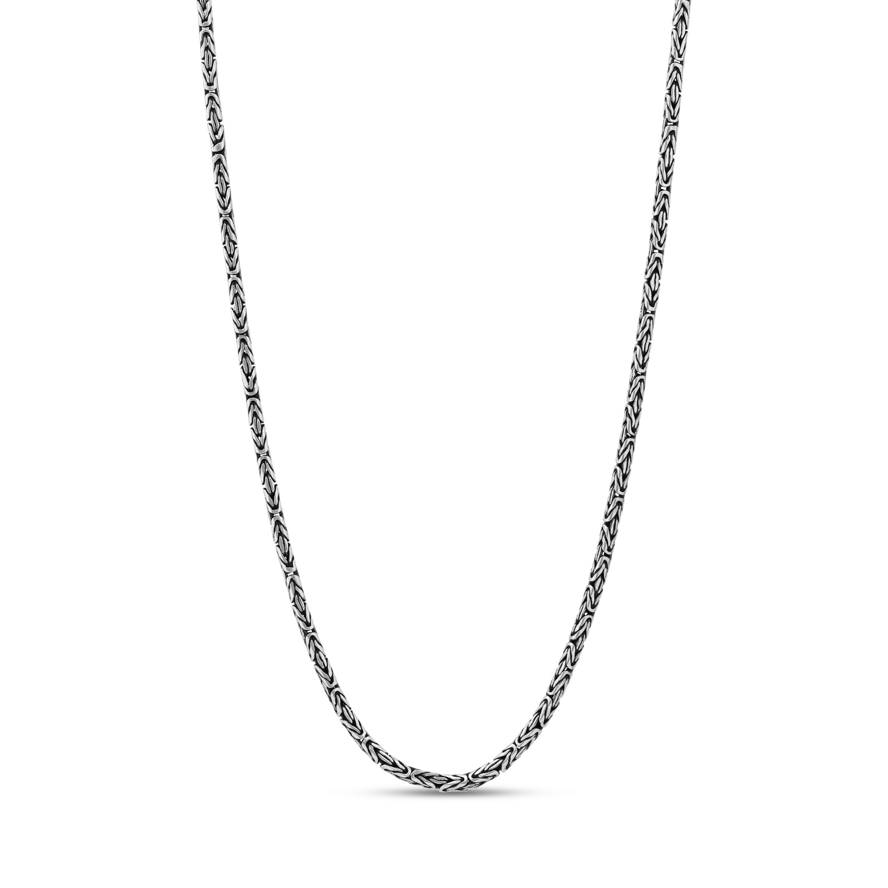 Byzantine Silver Necklace 2.5 mm