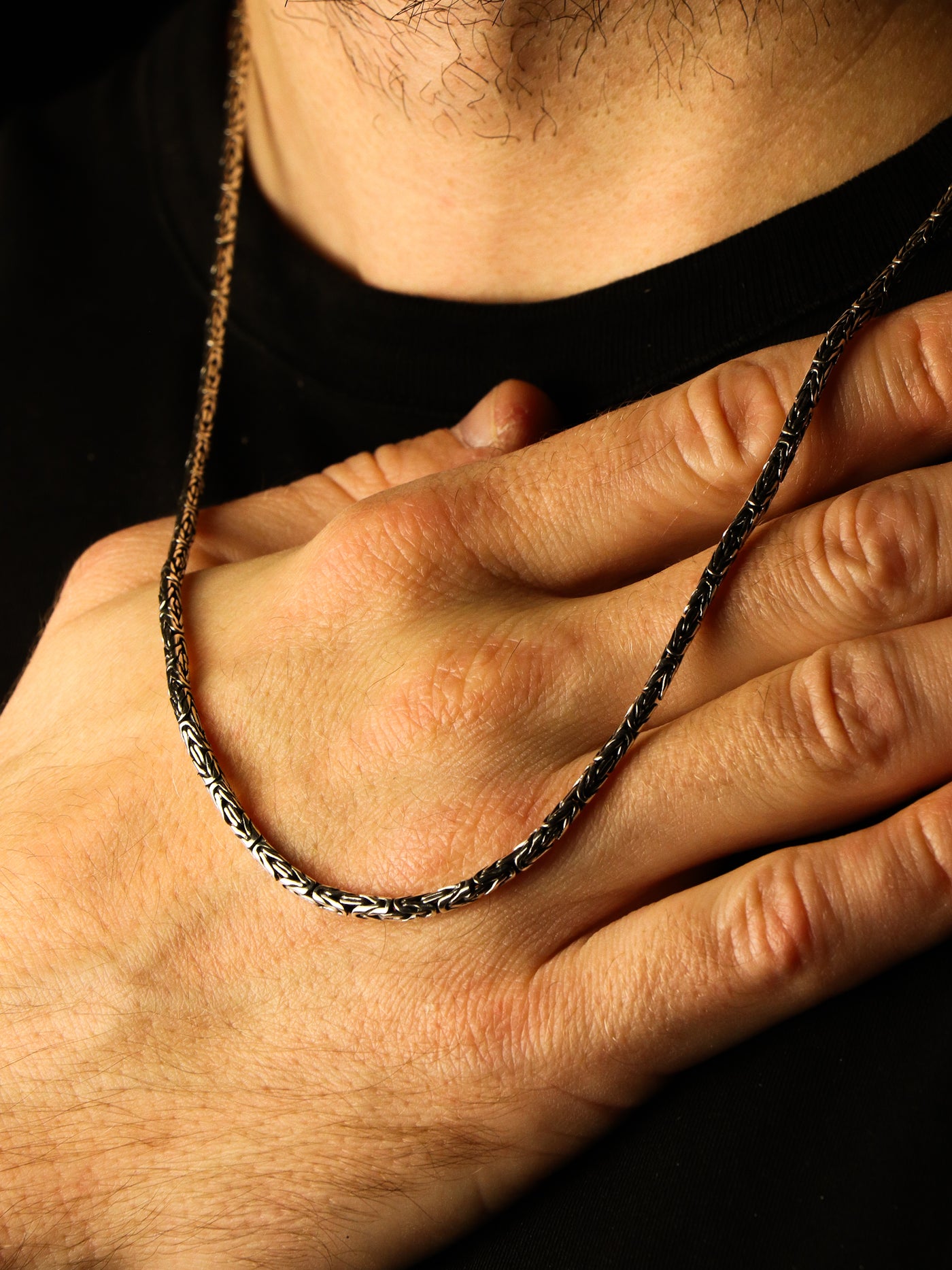 Byzantine Silver Necklace 2.5 mm - image 13