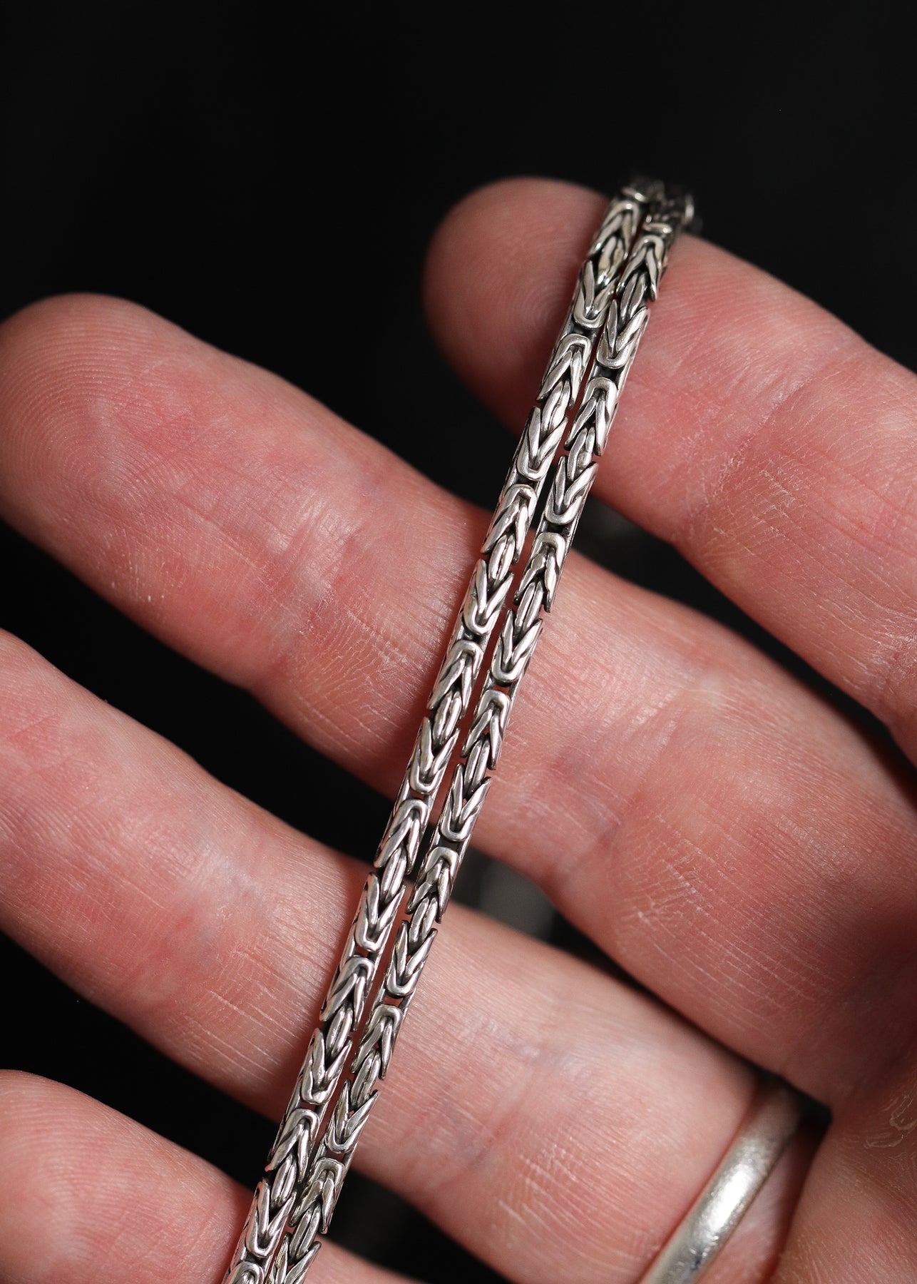 Byzantine Silver Necklace 2.5 mm - image 4
