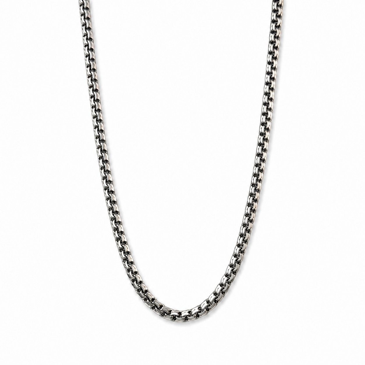 Heavy Silver Byzantine Necklace 5 mm