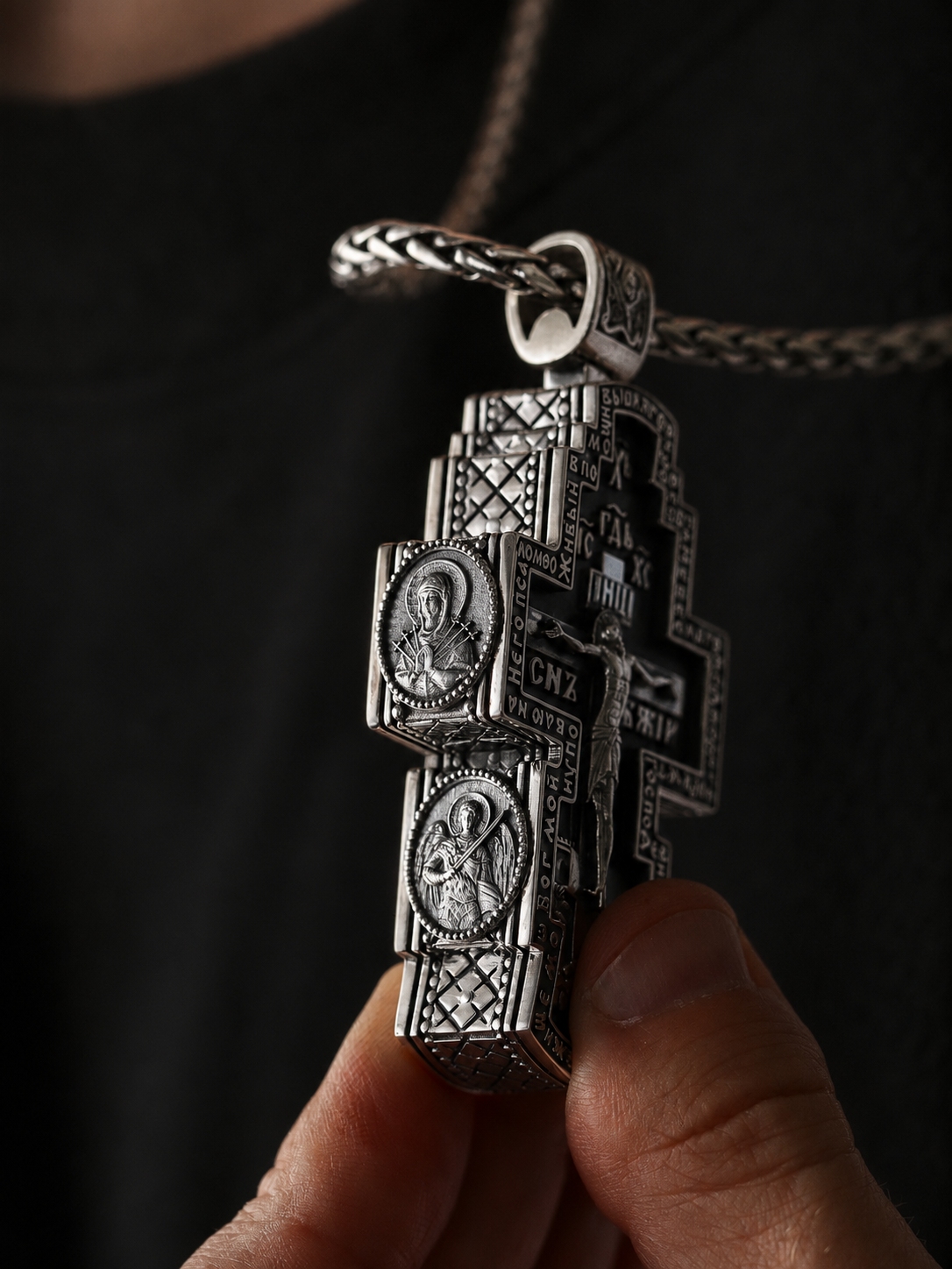 Heavy Silver Cross Holy Trinity 005 - image 23