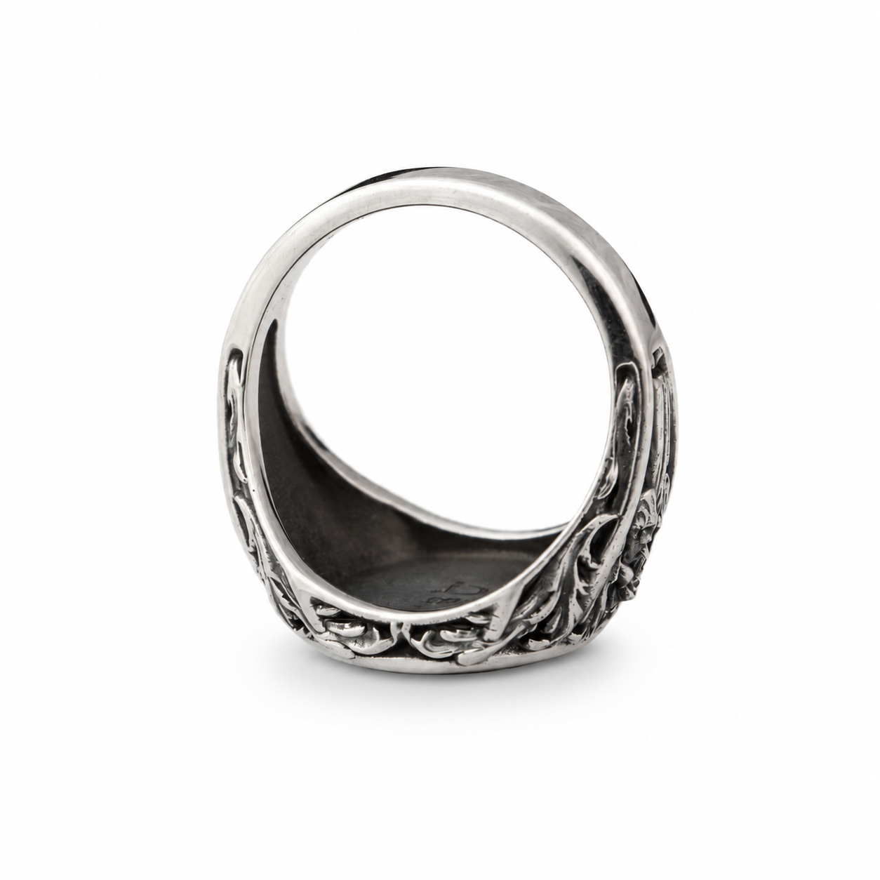 St. Benedict Silver Signet Ring - image 3