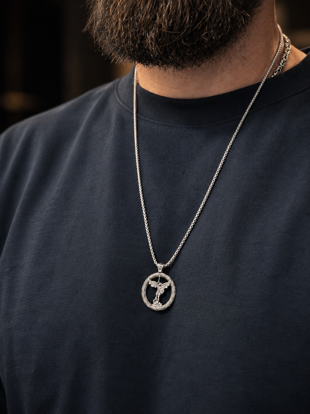 St. Michael the Archangel Silver Pendant 003 - image 3