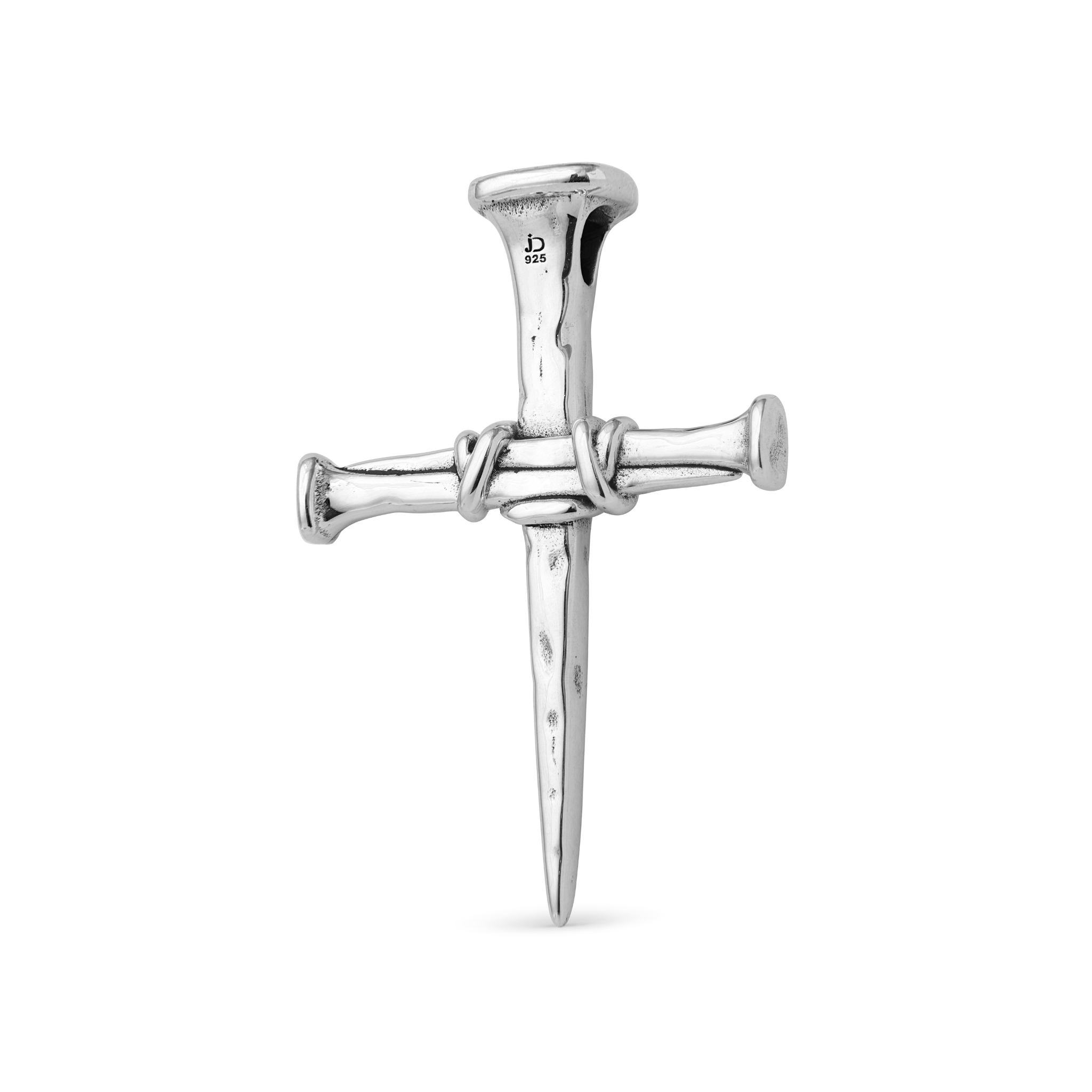 Three Nails Cross Silver Pendant 001